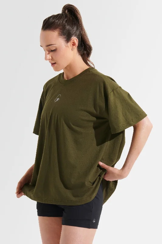 Adapt Oversized Tee - Army Green