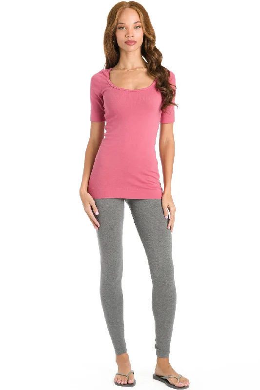 Ballet Sleeve Scoop Neck Long T