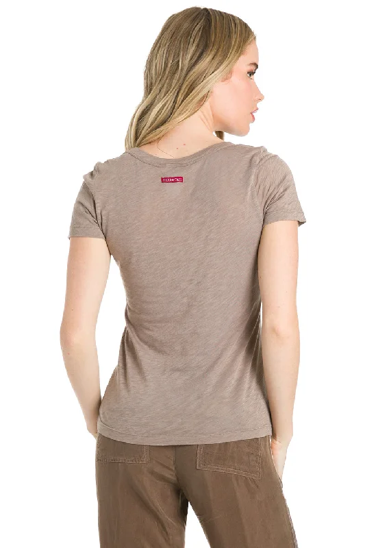 Basic Sexy V-Neck Slub T