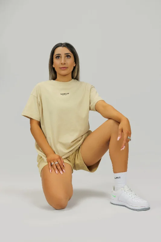 Basics Unisex Oversized T-Shirt - Beige