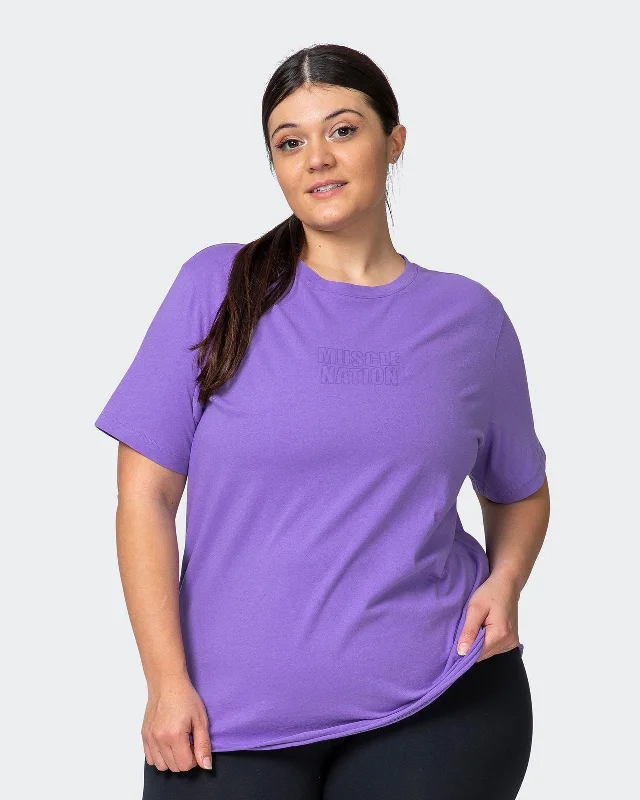 Classic Regular Fit Vintage Tee - Washed Aster Purple