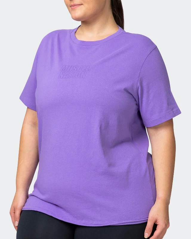 Classic Regular Fit Vintage Tee - Washed Aster Purple