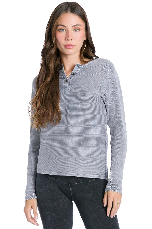 Long Sleeve Hi-Lo Henley T