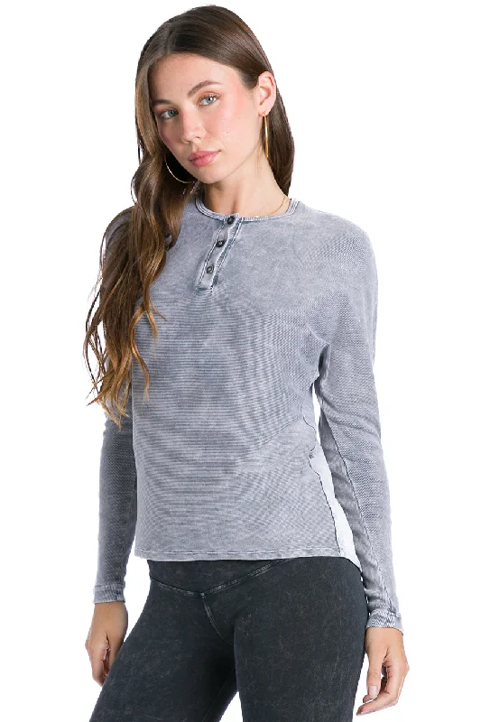 Long Sleeve Hi-Lo Henley T