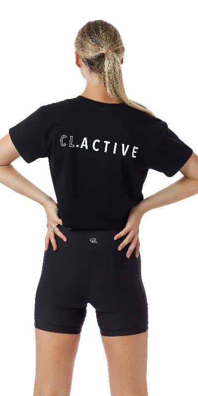 Midnight CL Active Crop Tee