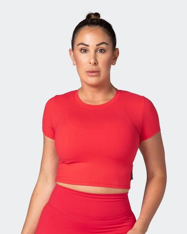 MN Everyday Cropped Tee - Poppy