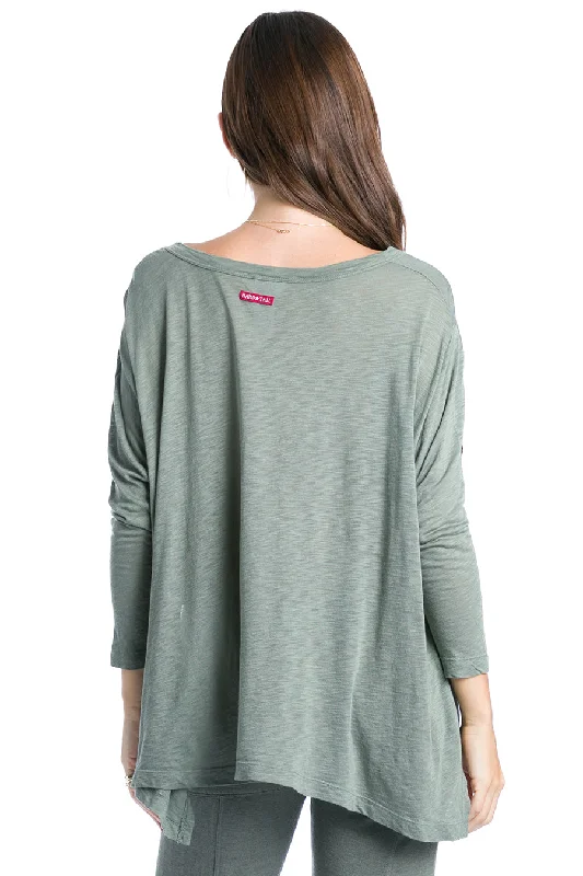 Oversized 3/4 Raglan Sleeve Slub T