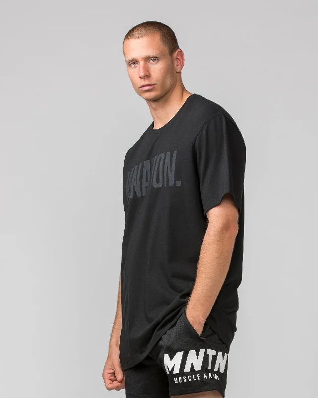 Oversized Tonal Tee - Black