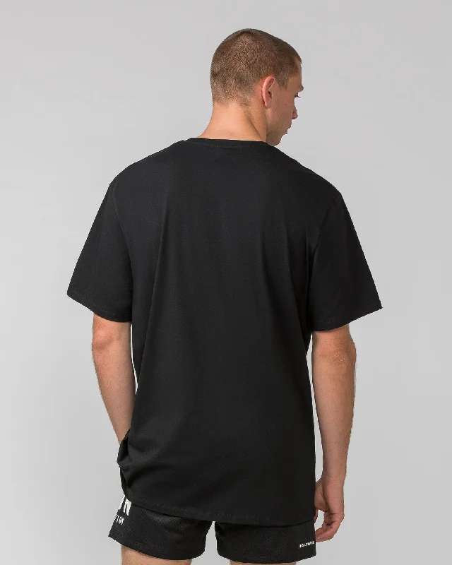 Oversized Tonal Tee - Black