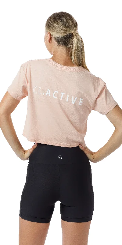 Pink CL Active Crop Tee