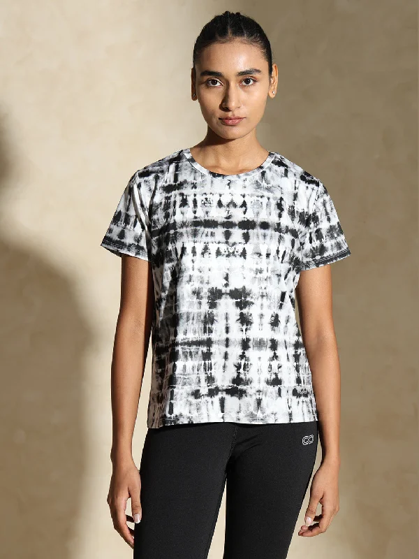 Shibori Wicking Tee Black