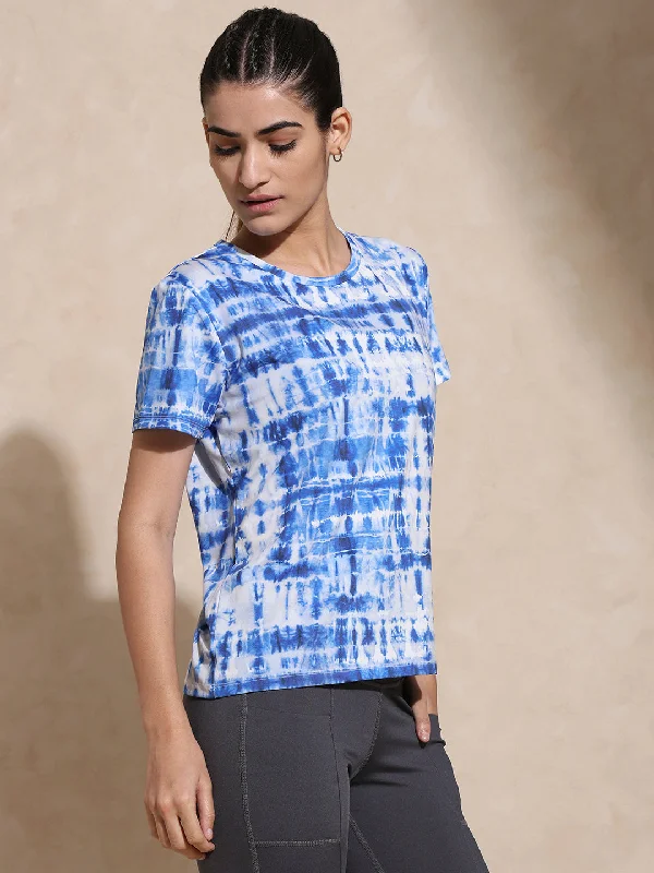 Shibori Wicking Tee Indigo