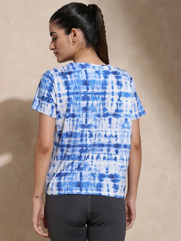 Shibori Wicking Tee Indigo