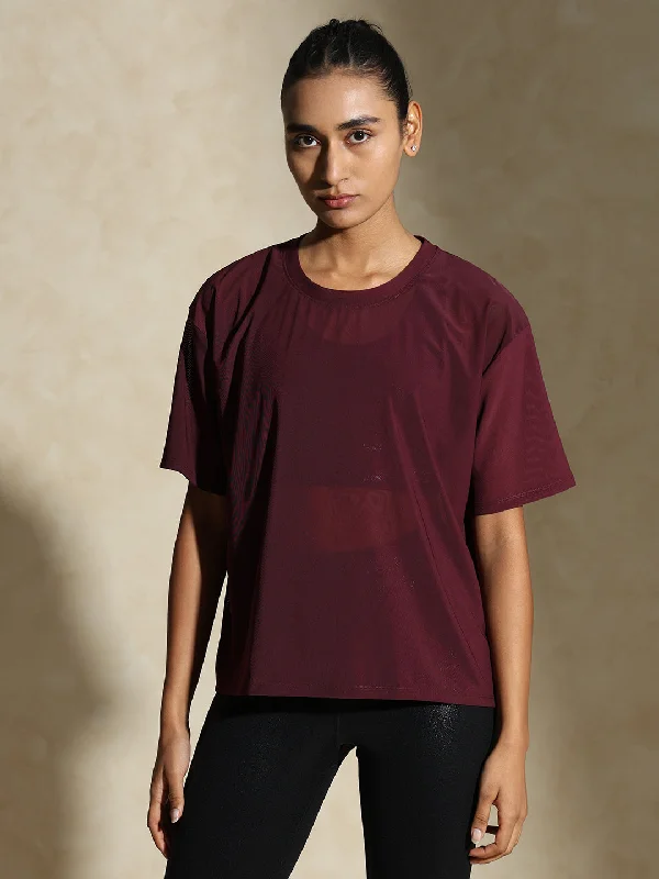 Traq Mesh Tee Plum