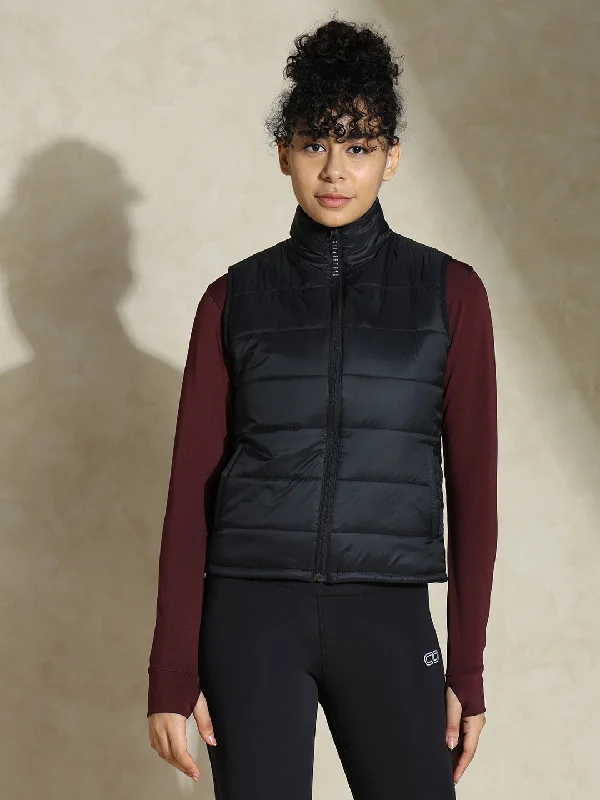 TraqWarm Puffer Vest Sleeveless Black