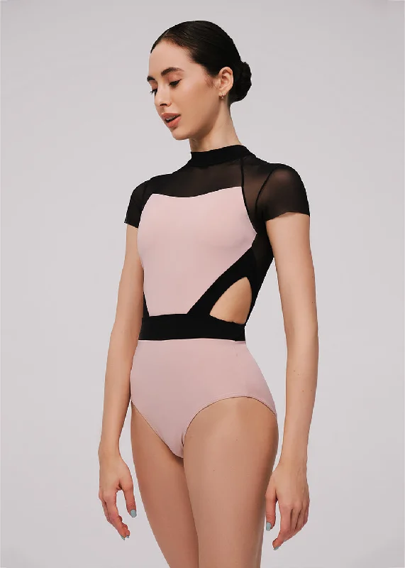 DA4041MP RIHANNA, Cap sleeve leotard Tea Rose