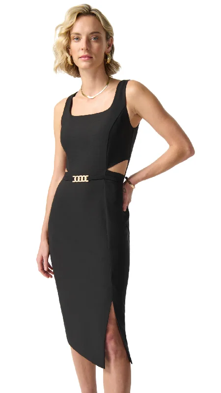 Luxe Twill Cut Out Sheath Dress. Style JR242101