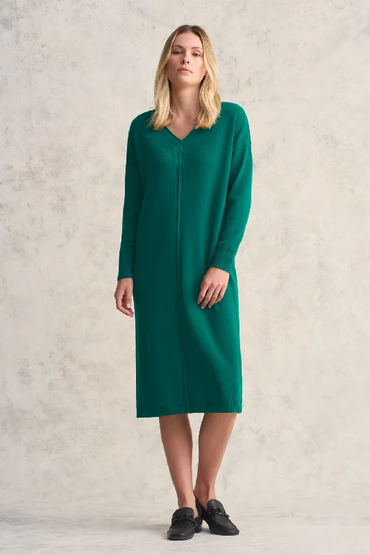 Merino V Neck Knit Dress