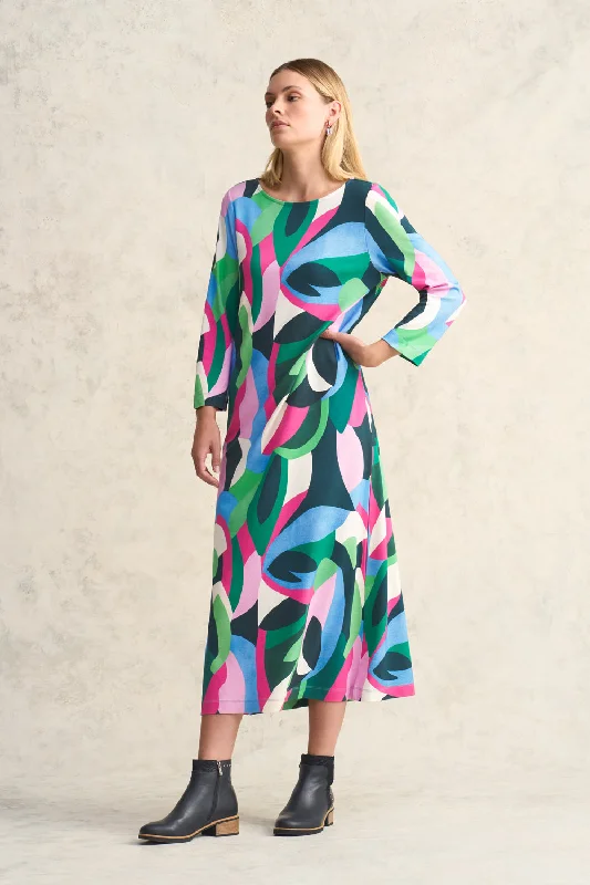 Printed Ponte Dress