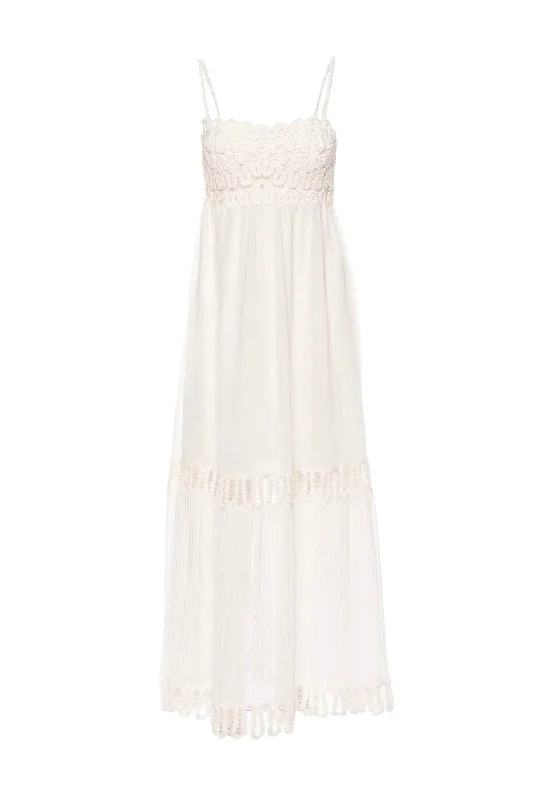 Simkhai Salana Crochet Maxi Dress - White