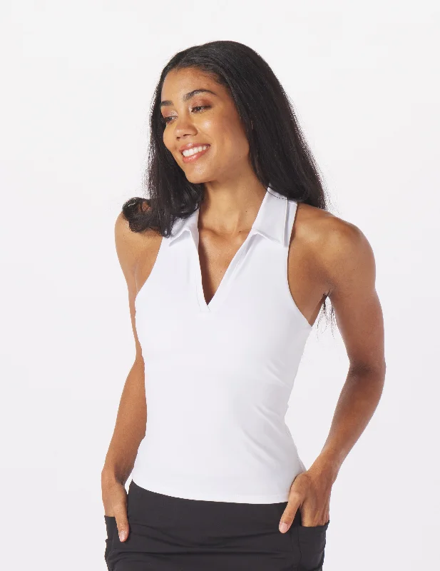 Ace Polo Tank: White