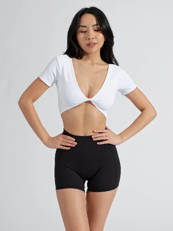 AirKnit Reversible Crop - White