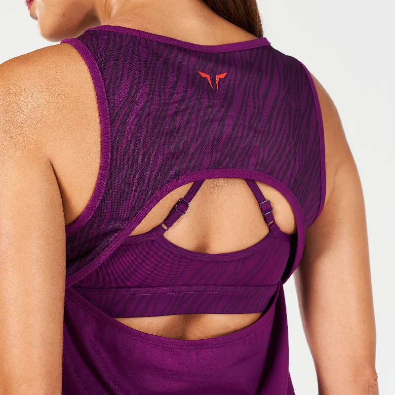 Core Open Back Tank - Dark Purple