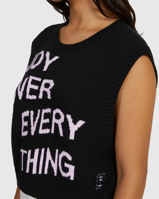 Joys Sweater Vest - Black