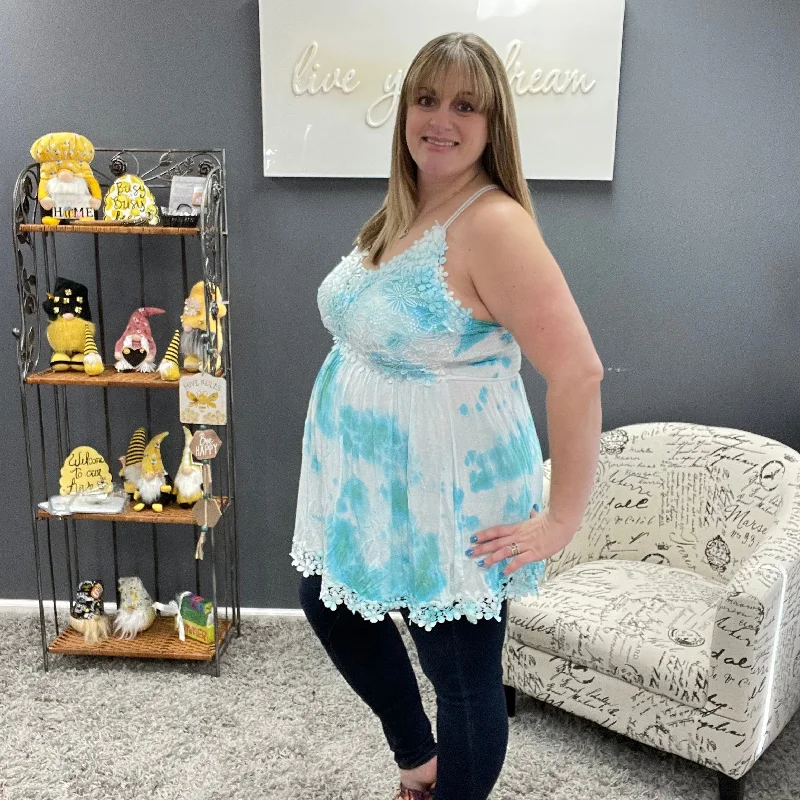 Lace Crochet Cloud Cami Tank