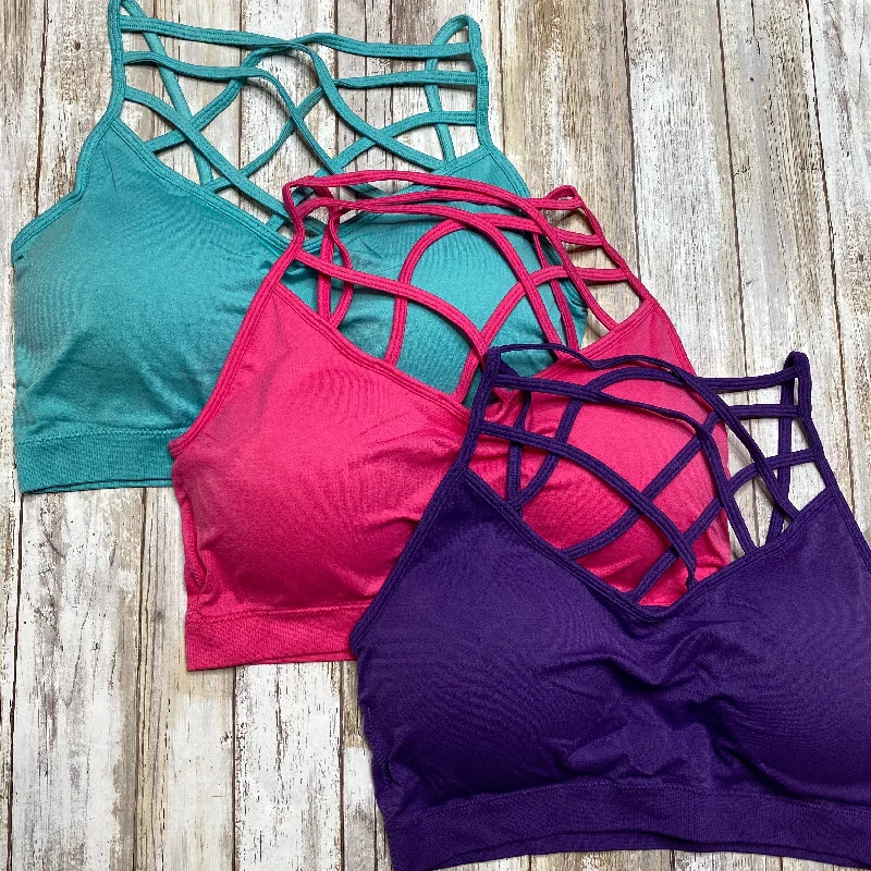 Plus Triple Criss Cross Padded Bralette