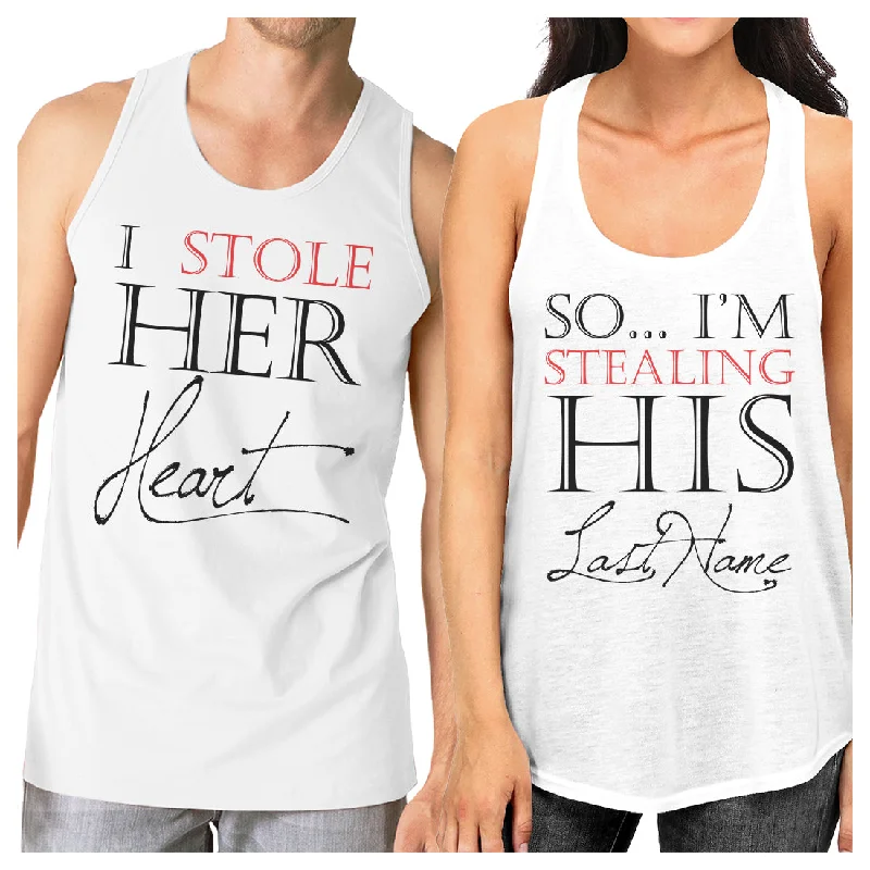 Stealing Last Name Matching Couple Tank Tops For Couples Gifts