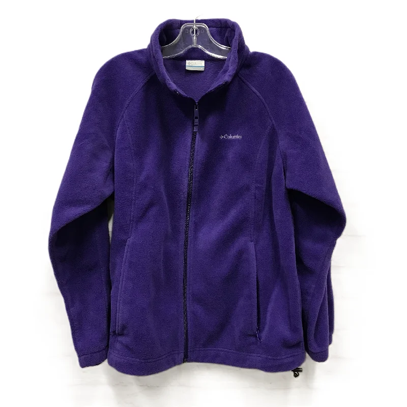 Athletic Jacket By Columbia In Purple, Size: 1x