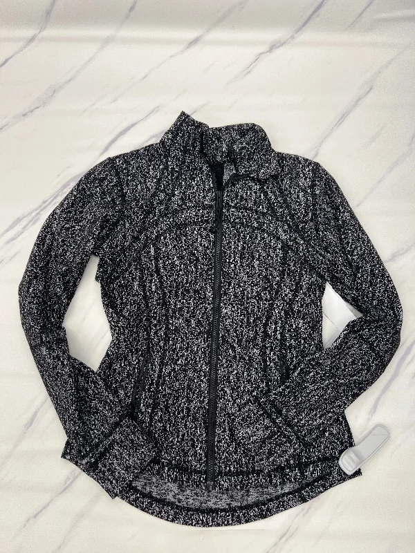 Athletic Jacket By Lululemon In Black, Size: 8