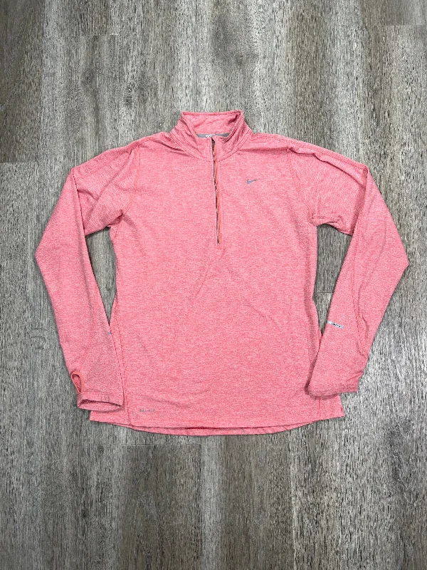 Athletic Jacket By Nike Apparel In Pink, Size: M