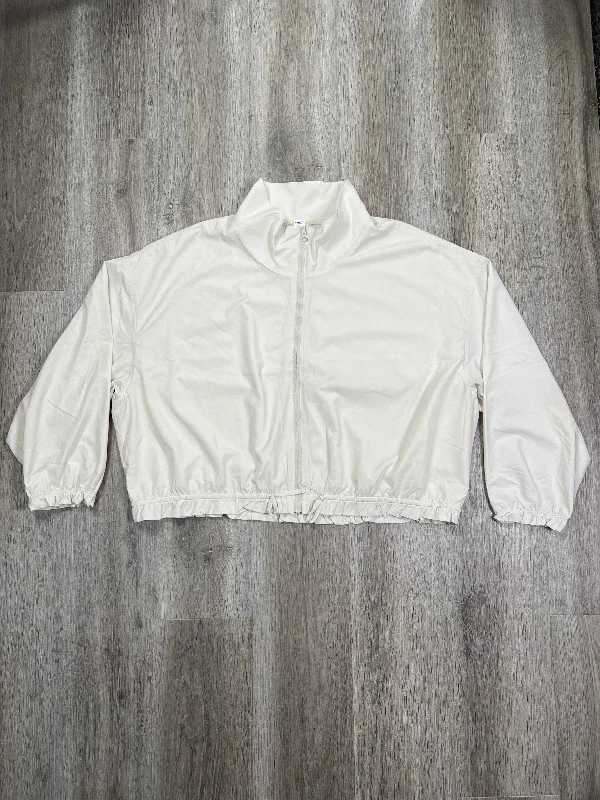 Athletic Jacket By Old Navy In Cream, Size: Xxl