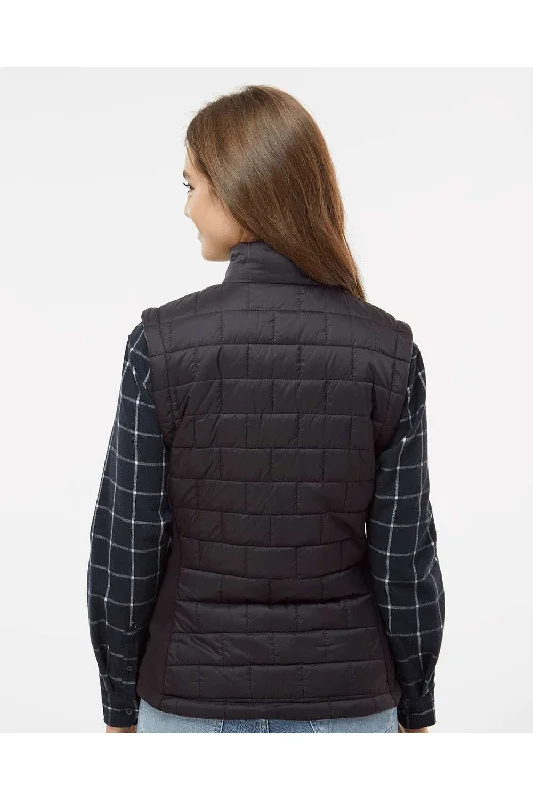 Burnside Womens Element Full Zip Puffer Vest - Black - NEW