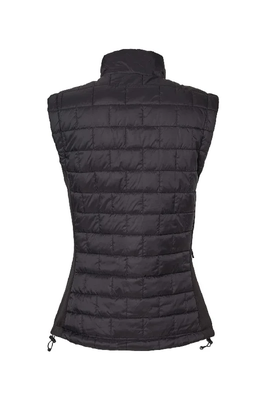 Burnside Womens Element Full Zip Puffer Vest - Black - NEW