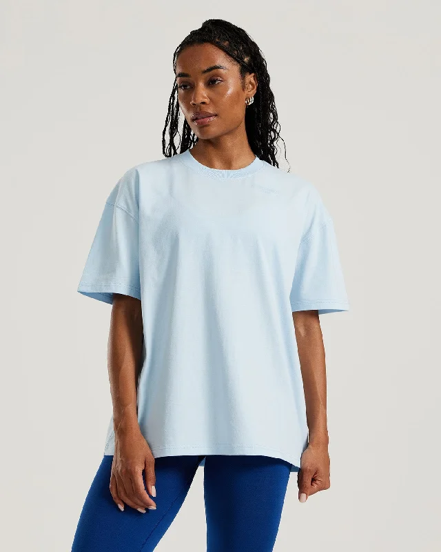 Comfort Oversized Short Sleeve T-Shirt | Powder Blue