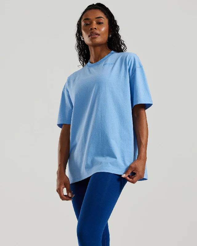 Comfort Oversized Short Sleeve T-Shirt | Sky Blue