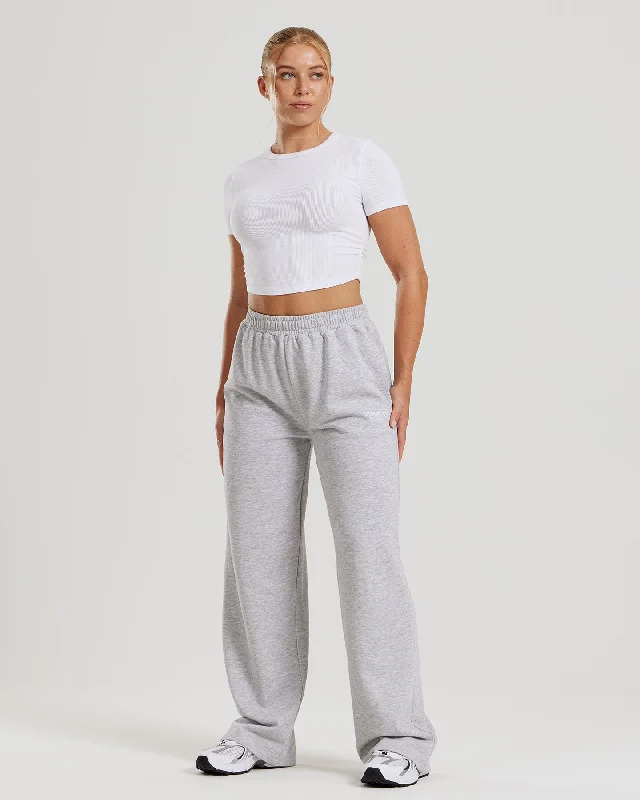 Comfort Ribbed Cropped T-Shirt | White