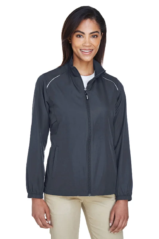 Core 365 Womens Motivate Water Resistant Full Zip Jacket - Carbon Grey