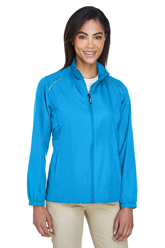 Core 365 Womens Motivate Water Resistant Full Zip Jacket - Electric Blue