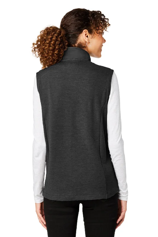 Devon & Jones Womens New Classics Charleston Hybrid Full Zip Vest - Black Melange/Black