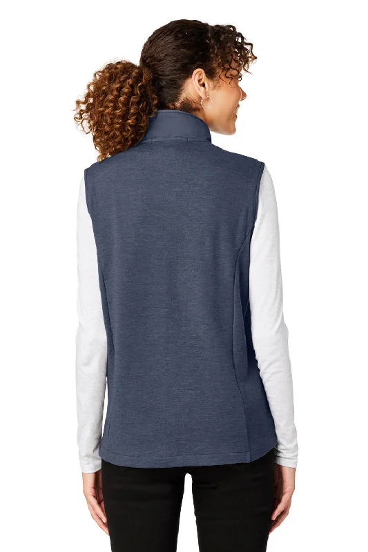 Devon & Jones Womens New Classics Charleston Hybrid Full Zip Vest - Navy Blue Melange