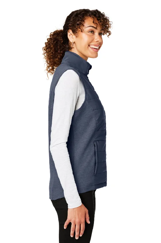 Devon & Jones Womens New Classics Charleston Hybrid Full Zip Vest - Navy Blue Melange