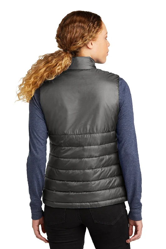 Eddie Bauer Womens Water Resistant Quilted Full Zip Vest - Iron Gate Grey