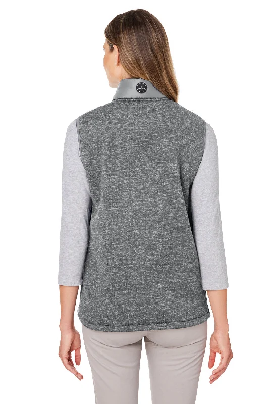 Nautica Womens Harbor Water Resistant Full Zip Puffer Vest - Graphite Grey/Heather Graphite Grey