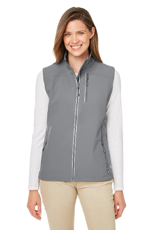 Nautica Womens Wavestorm Wind & Water Resistant Full Zip Vest - Graphite Grey