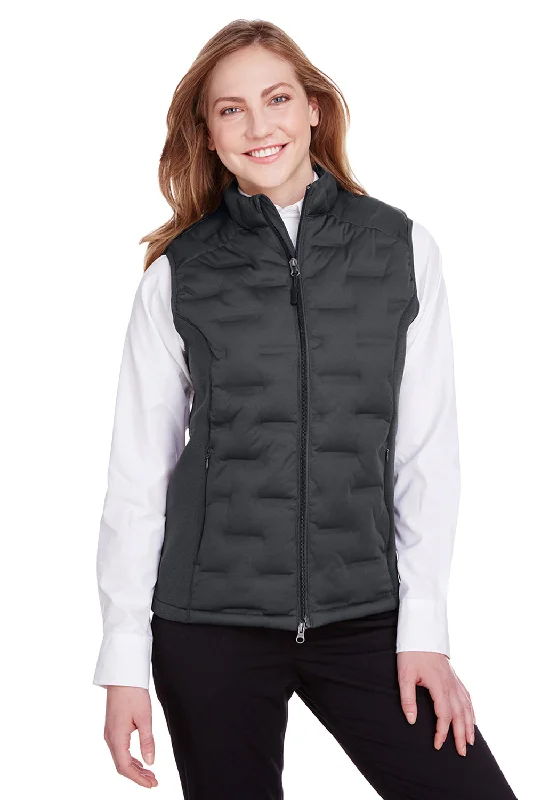 North End Womens Pioneer Hybrid Waterproof Full Zip Vest - Carbon Grey/Black