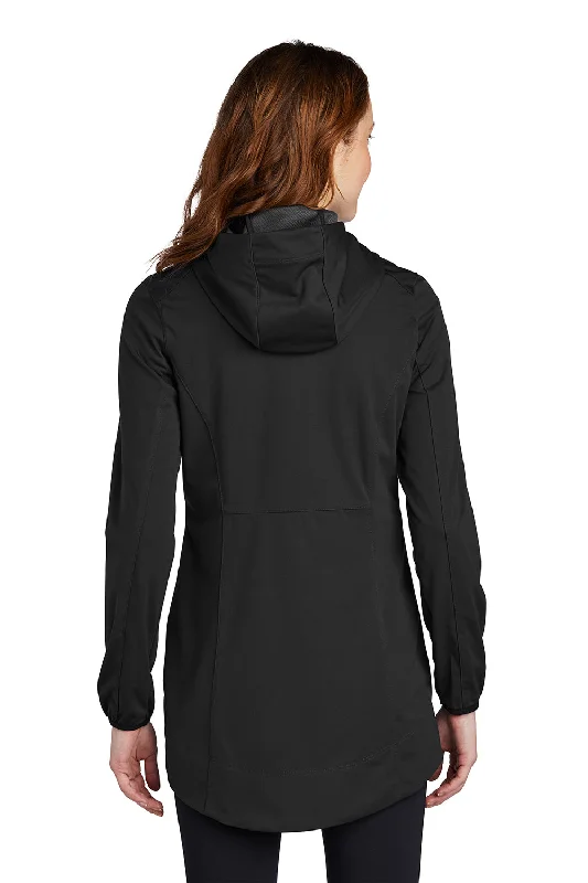 Port Authority Womens Active Wind & Water Resistant Full Zip Hooded Jacket - Deep Black